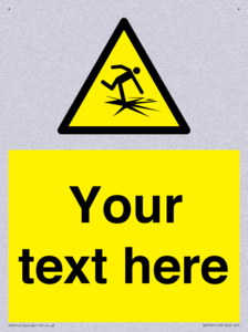 Custom warning thin ice